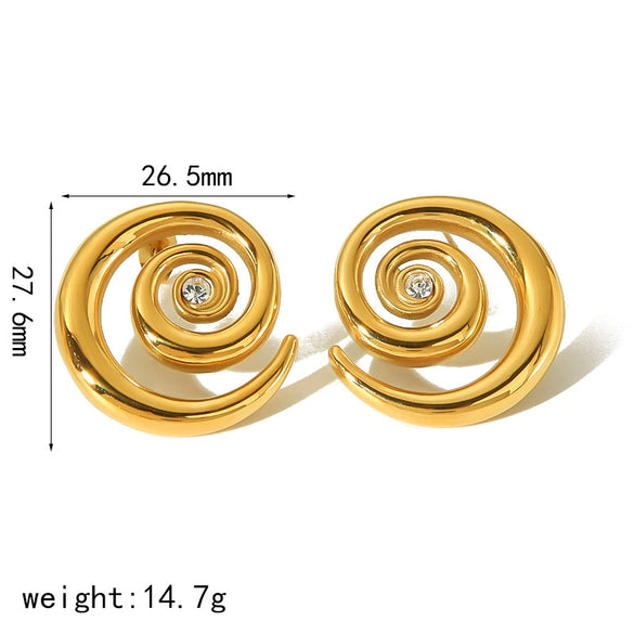 Jewelry Earrings Titanium Steel Stainless Steel Geometric Electroplated