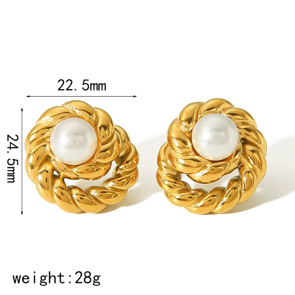 Jewelry Earrings Titanium Steel Stainless Steel Geometric Electroplated