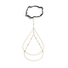 Jewelry Elastic Belt Thigh Chain Leg Ring With Alloy Inlaid Artificial Gemstones Semiprecious Stones And Geometric Pattern