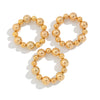 Jewelry Exaggerated Geometric Imitation Pearls And Ccb Electroplated Bracelet Set