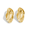 Jewelry Exaggerated Irregular Oval Metal Geometric Electroplated Earrings For Women