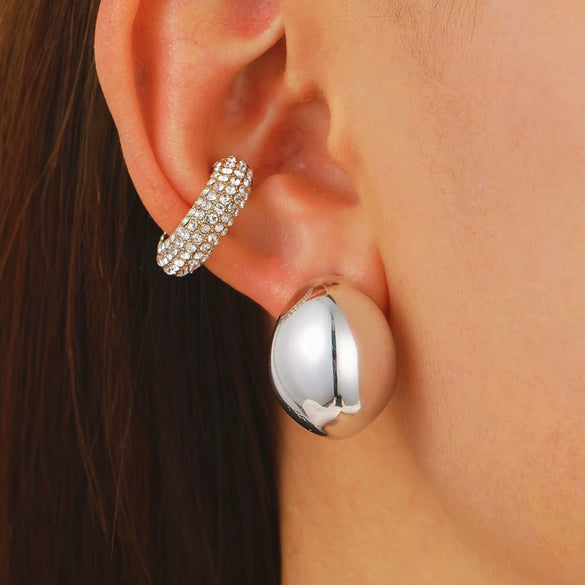 Jewelry Exaggerated Personality Geometric Copper Electroplated Earrings