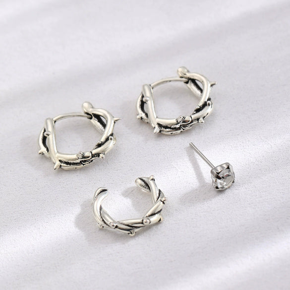 Jewelry Exaggerated Personality Geometric Copper Electroplated Earrings
