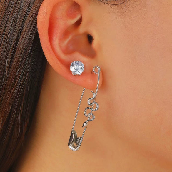 Jewelry Exaggerated Personality Geometric Copper Electroplated Earrings