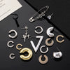 Jewelry Exaggerated Personality Geometric Copper Electroplated Earrings