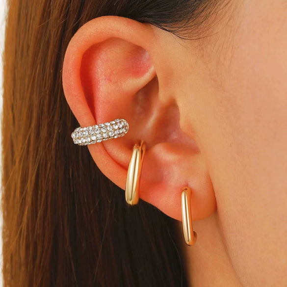 Jewelry Exaggerated Personality Geometric Copper Electroplated Earrings