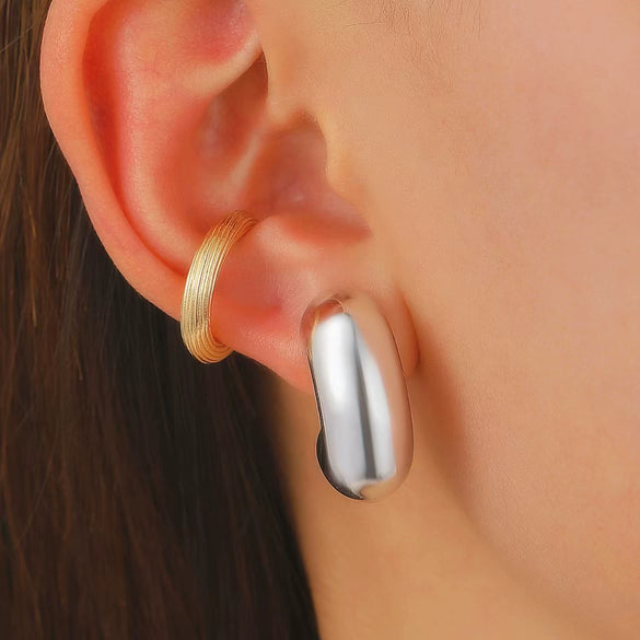 Jewelry Exaggerated Personality Geometric Copper Electroplated Earrings