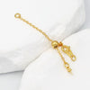 Jewelry Extension Chain Gold Plated Peach Heart Pendant Electroplating