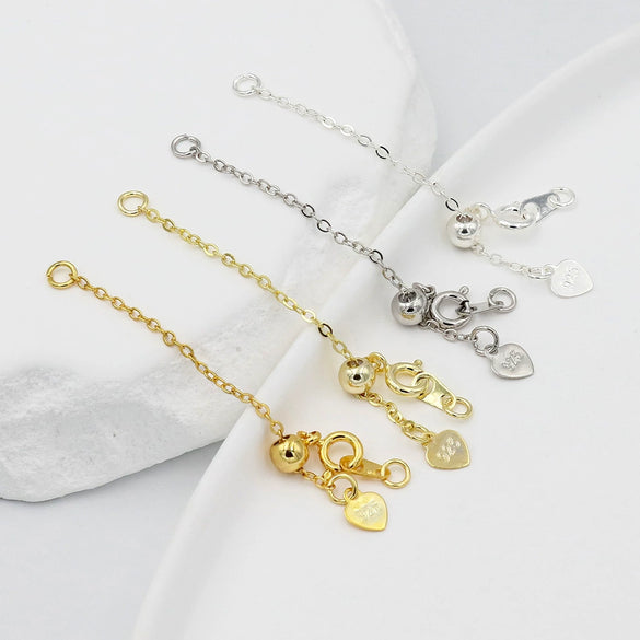 Jewelry Extension Chain Gold Plated Peach Heart Pendant Electroplating