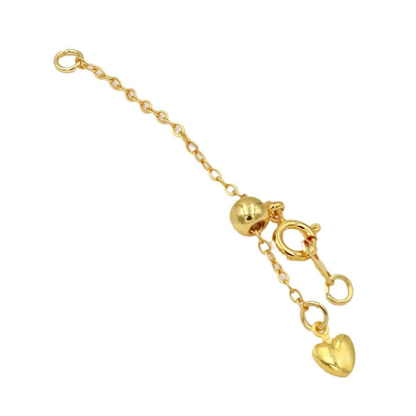 Jewelry Extension Chain Gold Plated Peach Heart Pendant Electroplating