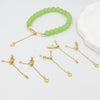 Jewelry Extension Chain Gold Plated Peach Heart Pendant Electroplating