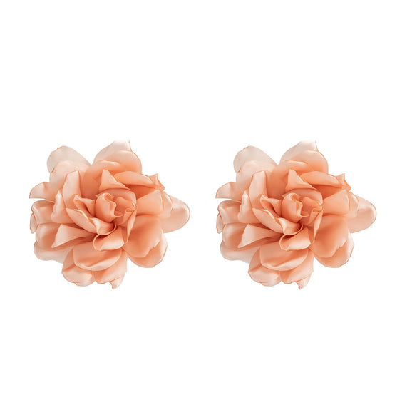 Jewelry Fabric Flower Exaggerated Handmade Earrings