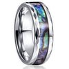 Jewelry Fashion Creative Black Diamond Beveled Shell Ring Stainless Steel