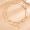 Jewelry Fashion Flower Splicing Alloy Waist Chain Body Chain For Women Retro Style