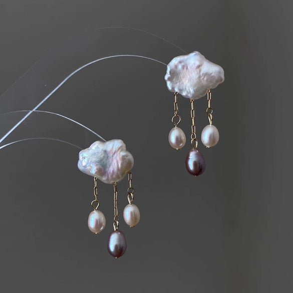 Jewelry Fashion Natural Alien Baroque Imitation Pearl Copper 18K Gold Plated Electroplating Necklace Earrings Bracelet