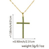 Jewelry Fashion Pendant Copper Zircon Goldplated Cross Lip Chain Electroplating Geometric Style