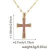 Jewelry Fashion Pendant Copper Zircon Goldplated Cross Lip Chain Electroplating Geometric Style