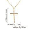 Jewelry Fashion Pendant Copper Zircon Goldplated Cross Lip Chain Electroplating Geometric Style