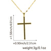 Jewelry Fashion Pendant Copper Zircon Goldplated Cross Lip Chain Electroplating Geometric Style