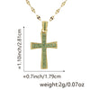 Jewelry Fashion Pendant Copper Zircon Goldplated Cross Lip Chain Electroplating Geometric Style