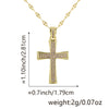 Jewelry Fashion Pendant Copper Zircon Goldplated Cross Lip Chain Electroplating Geometric Style