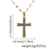 Jewelry Fashion Pendant Copper Zircon Goldplated Cross Lip Chain Electroplating Geometric Style