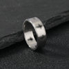 Jewelry Fashion Simple Stainless Steel Jewelry Laser Cutting Roman Numeral Titanium Steel Ring Threecolor Optional