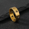 Jewelry Fashion Simple Stainless Steel Jewelry Laser Cutting Roman Numeral Titanium Steel Ring Threecolor Optional