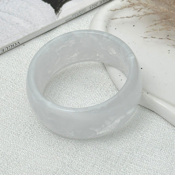 Jewelry Fashion Wide Bracelet Resin Elegant Geometric Polish