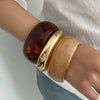Jewelry Fashion Wide Bracelet Resin Elegant Geometric Polish