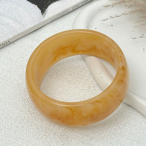 Jewelry Fashion Wide Bracelet Resin Elegant Geometric Polish