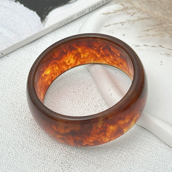 Jewelry Fashion Wide Bracelet Resin Elegant Geometric Polish