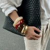 Jewelry Fashionable Retro Resin Asymmetrical Polygonal Elastic Handmade Bracelet