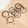 Jewelry Fivepointed Star Bracelet Set For Women Ccb Rice Beads Crystal Imitation Pearl Alloy Iron Chain Electroplating Ins Style