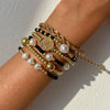 Jewelry Fivepointed Star Bracelet Set For Women Ccb Rice Beads Crystal Imitation Pearl Alloy Iron Chain Electroplating Ins Style