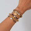 Jewelry Fivepointed Star Bracelet Set For Women Ccb Rice Beads Crystal Imitation Pearl Alloy Iron Chain Electroplating Ins Style