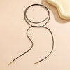 Jewelry Flannel Bow Tie Long Necklace Geometric Style Electroplating For Women