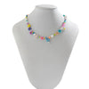 Jewelry Flower Beaded Clavicle Chain Necklace Handmade With Plastic Resin Alloy And Ball Chain For Women