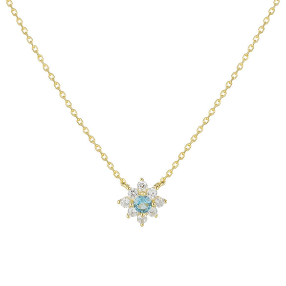 Jewelry Flower Diamond Pendant Necklace 925 Silver For Women