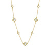 Jewelry Fourleaf Clover Fritillaria Necklace S925 Sterling Silver Geometric Style Electroplating O Word Chain For Women