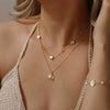 Jewelry Fourleaf Clover Fritillaria Necklace S925 Sterling Silver Geometric Style Electroplating O Word Chain For Women