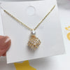 Jewelry Freshwater Pearl Pendant Necklace Copper K Gold Craft Flat Round And Steamed Bread Round Pearl