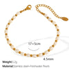 Jewelry Freshwater Pearl 316L Stainless Steel Electroplating Geometric Women's Necklace Bracelet
