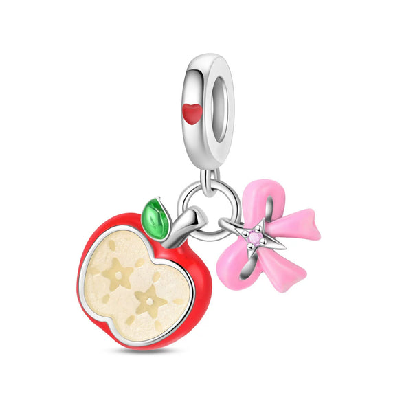Jewelry Fruit Avocado Pear Raspberry Apple Charm Hanging Bead Silver Plated Dripping Oil