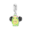 Jewelry Fruit Avocado Pear Raspberry Apple Charm Hanging Bead Silver Plated Dripping Oil