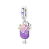 Jewelry Fruit Avocado Pear Raspberry Apple Charm Hanging Bead Silver Plated Dripping Oil
