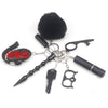 Jewelry Fur Ball Selfdefense Alarm Keychain Fashion Pill Bag Pendant Metal Electroplated
