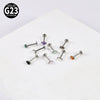Jewelry G23 Titanium Horse Eye Drop Shape Inner Tooth Flat Lip Piercing