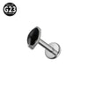 Jewelry G23 Titanium Horse Eye Drop Shape Inner Tooth Flat Lip Piercing