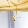 Jewelry Gemstone Letter Electroplated Copper Necklace